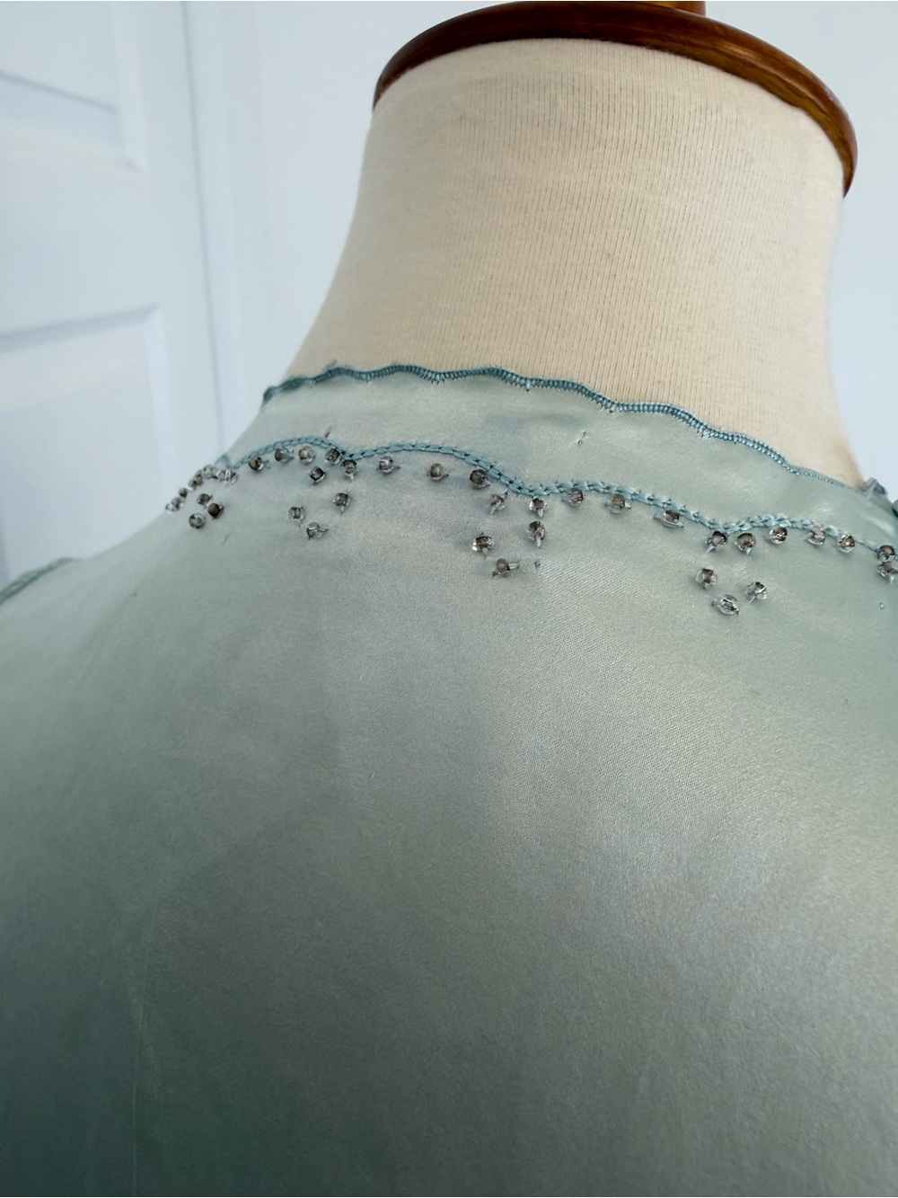 Vintage Romantic Hand Embroidered Silk Blouse - Picture 13 of 14